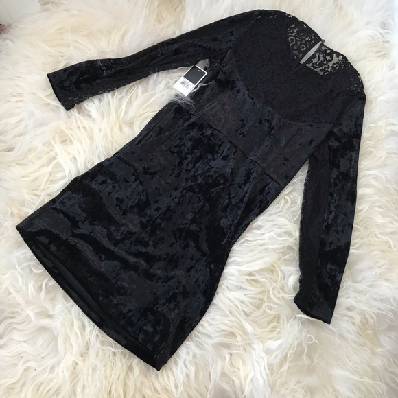 Juicy Couture Black Label Velour Lace-Back Dress - Picture 7 of 8